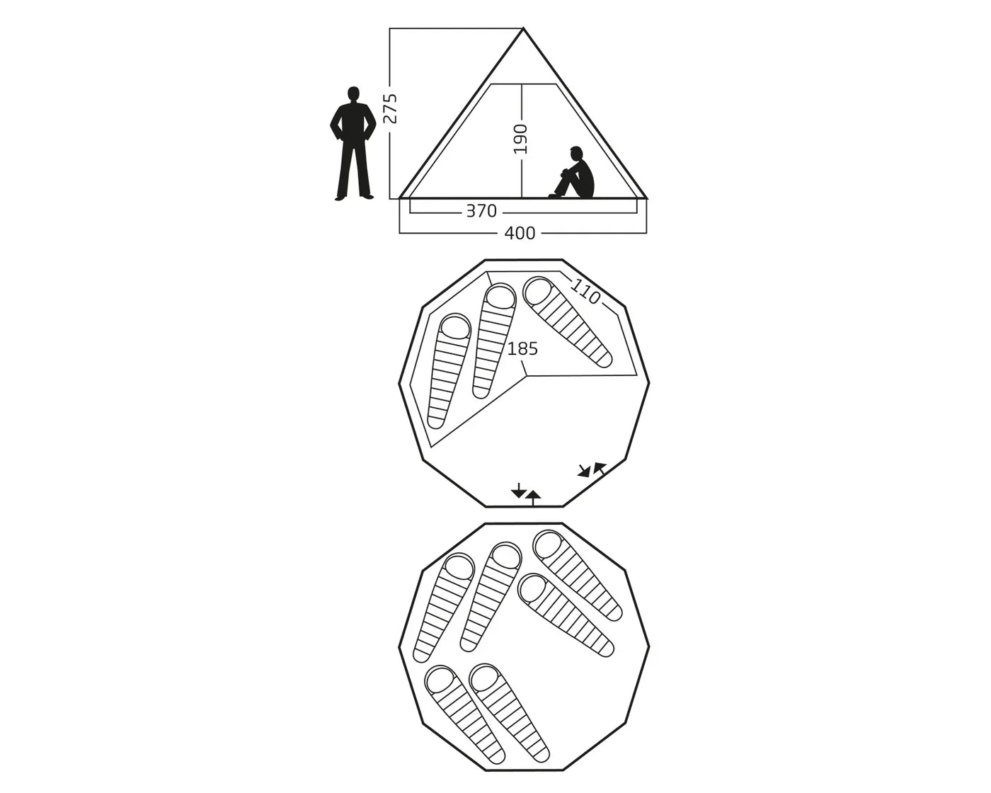 6-Person Tepee Glamping Tent