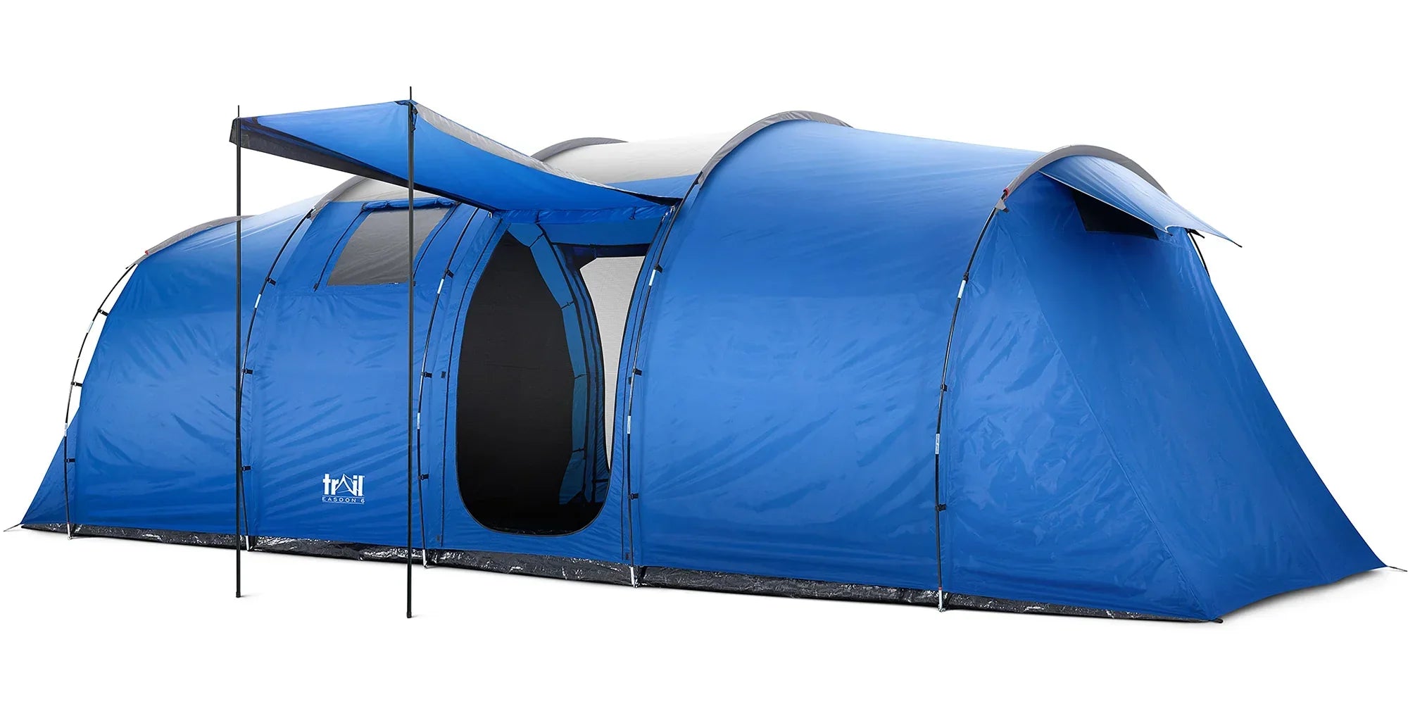 6 Person Waterproof Family Camping Tent with Darkened Bedrooms