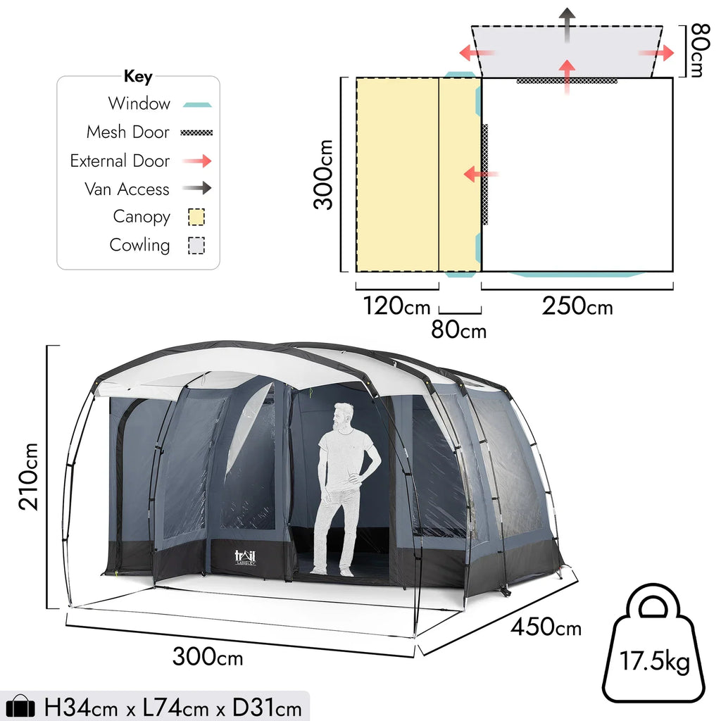 Skylight Driveaway Awning for Campervans and Vans