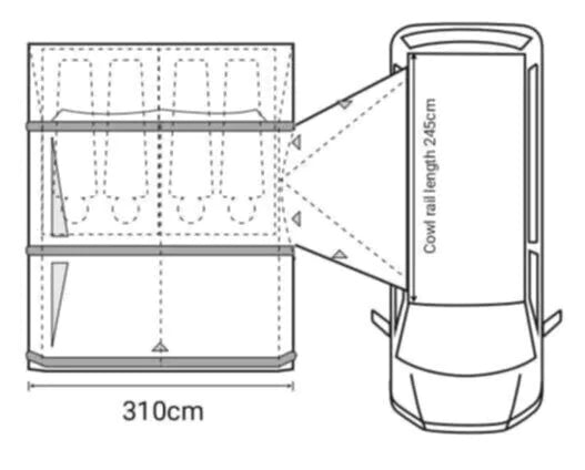 Drive-Away Camper Van Awning for Low-Line Vehicles