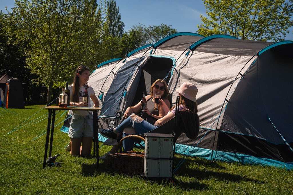Spacious 6-Person Family Camping Tent with Blackout Bedrooms