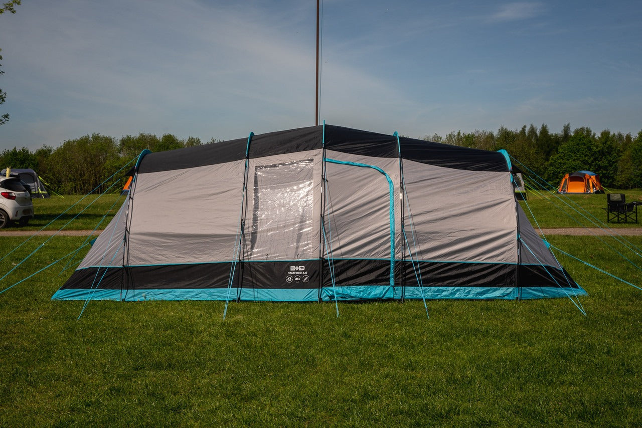 Spacious 6-Person Family Camping Tent with Blackout Bedrooms