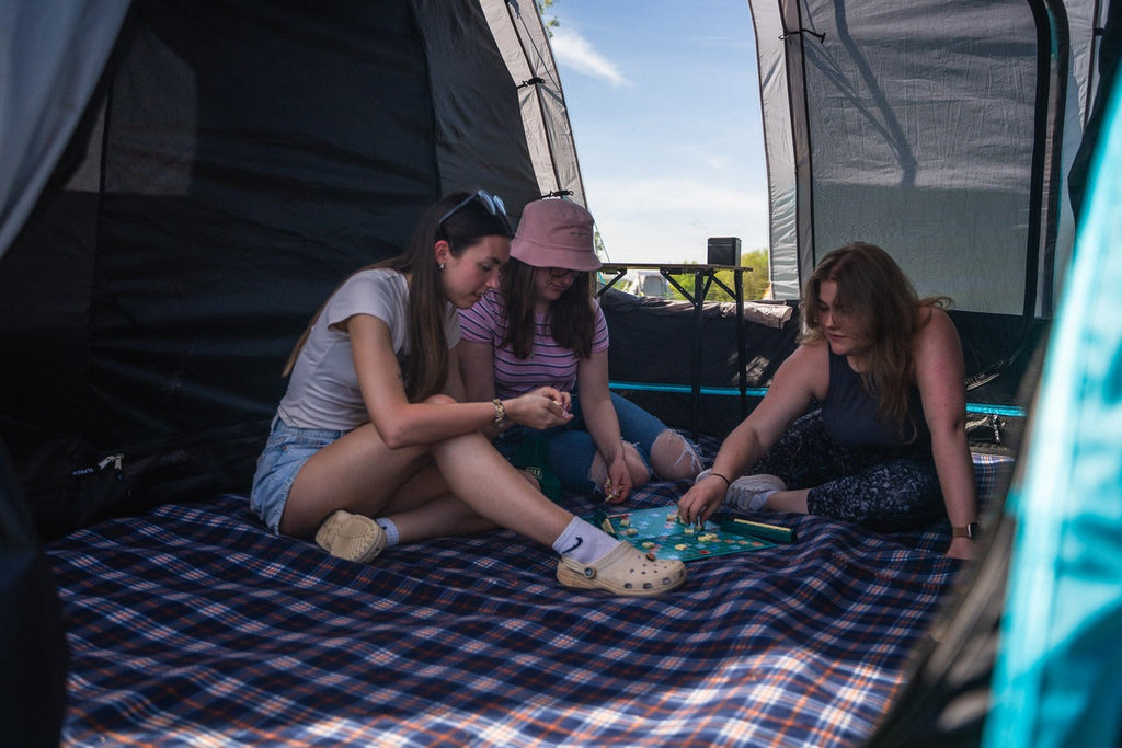 Spacious 6-Person Family Camping Tent with Blackout Bedrooms