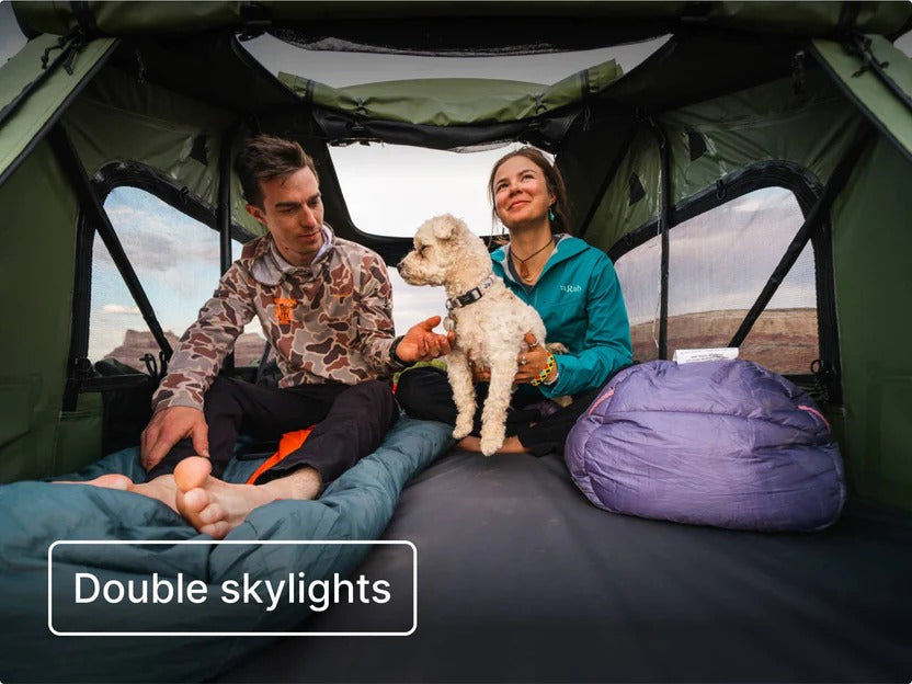 Compact 2-Person Roof Top Tent - Lightweight Car Camping Gear