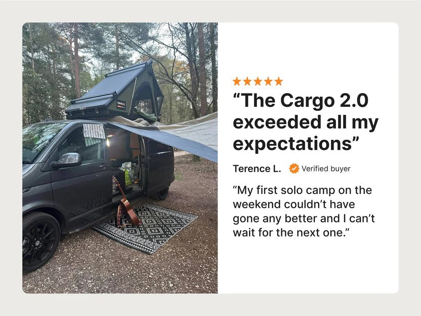 Rugged 2-Person Hard Shell Cargo Roof Top Tent