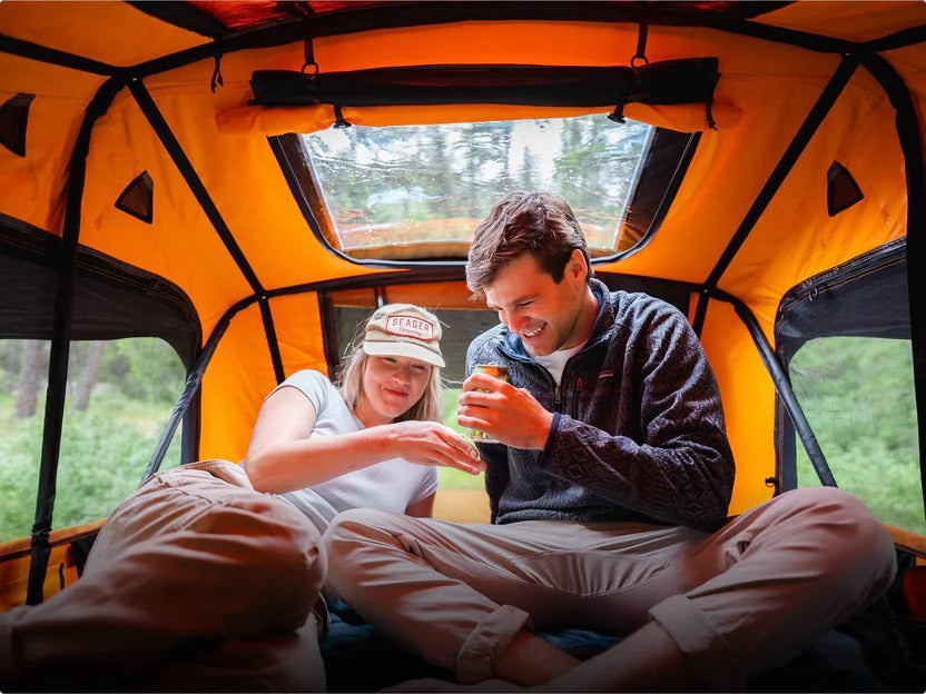 Compact 2-Person Roof Top Tent - Lightweight Car Camping Gear
