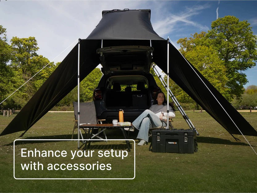 Rugged 2-Person Hard Shell Cargo Roof Top Tent