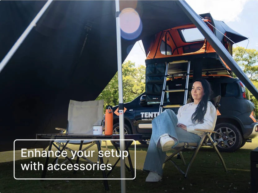 Compact 2-Person Roof Top Tent - Lightweight Car Camping Gear