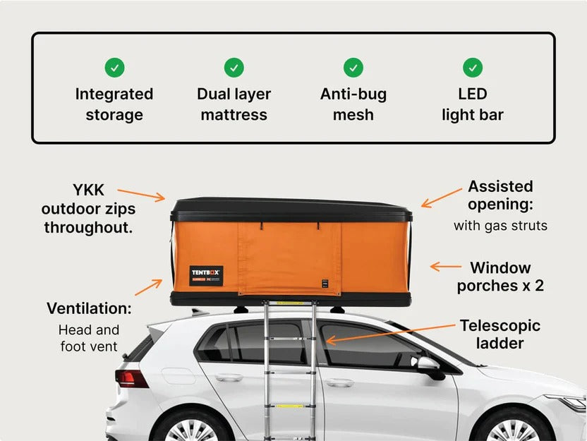 Automatic 2-Person Hard Shell Roof Top Tent