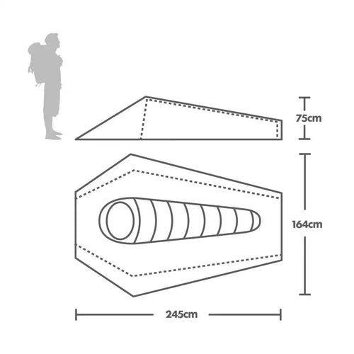 1 Person Lightweight Backpacking Tent for Wild Camping