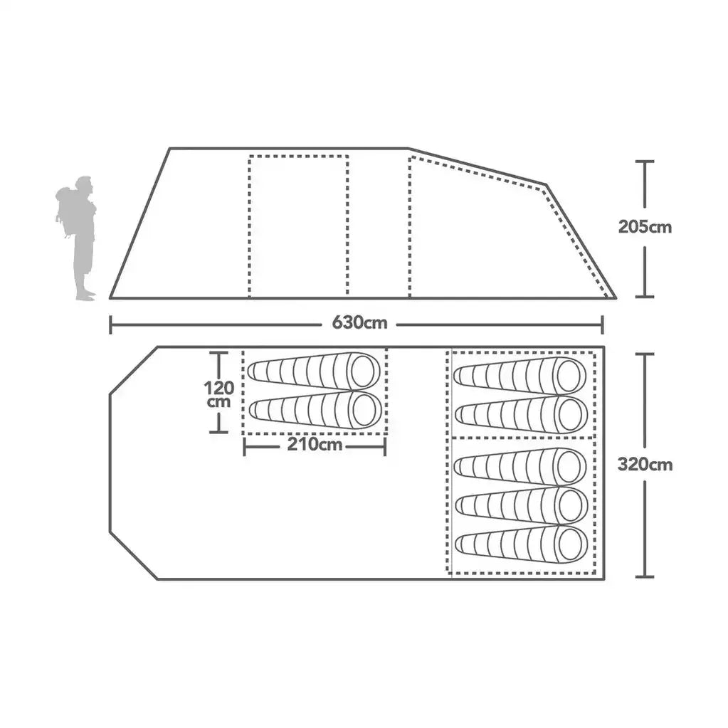 7-Person Family Air Tent with Darkened Bedroom