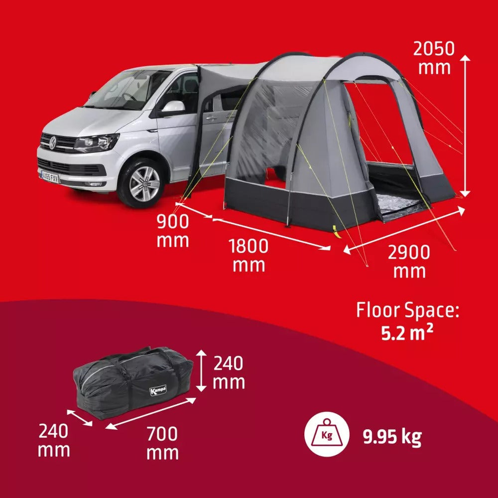 Portable Driveaway Awning for Campervans - Easy Setup