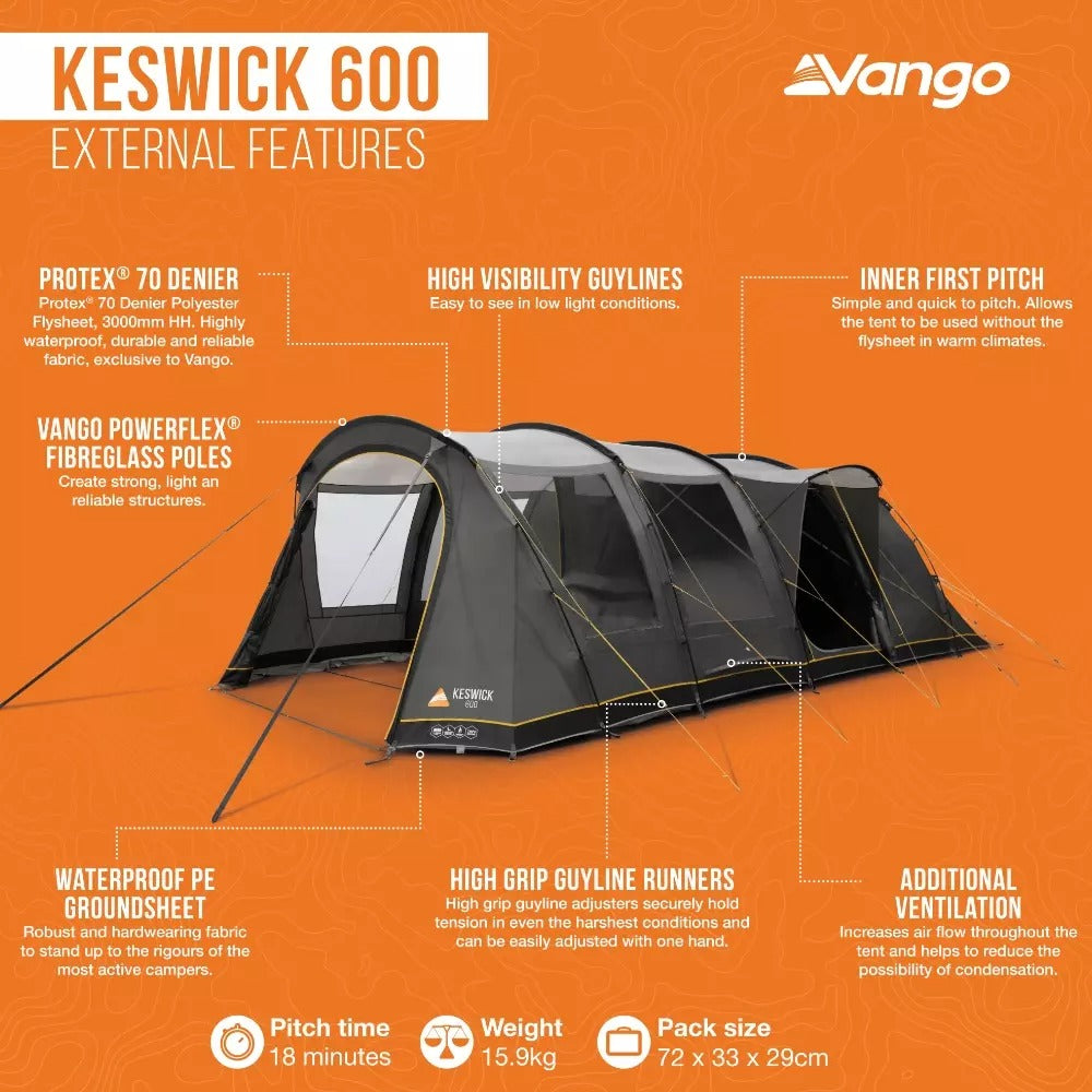 6-Person Spacious Family Camping Tent